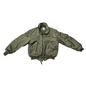 VINTAGE USAF Jacket Mens Green Flight Bomber Military Pilot XL Fire Resistant